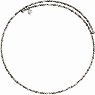Choker Chantecler con sfere diamantate in argento brunito