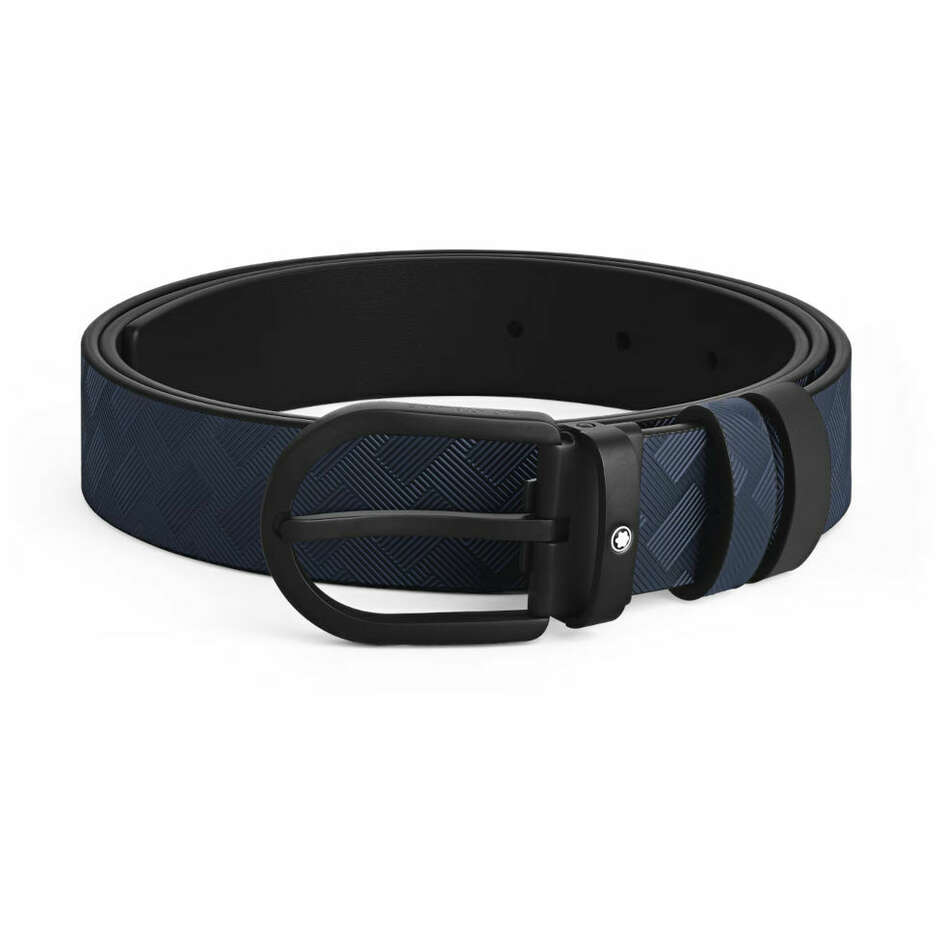 Cintura Montblanc Extreme reversibile blu nero