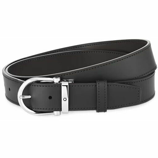 Cintura Montblanc reversibile in pelle Blu/Nera