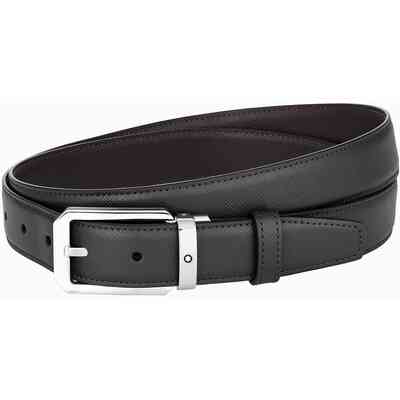 Cintura Montblanc reversibile in pelle nera/marrone Cintura Montblanc reversibile in pelle nera/marrone