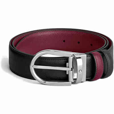 Cintura Montblanc reversibile Nero Cassis Cintura Montblanc reversibile Nero Cassis