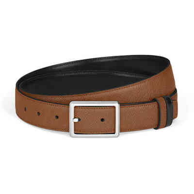 Cintura Montblanc Sartorial reversibile marrone nero 30mm