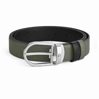 Cintura Montblanc Sartorial reversibile nero grigio Cintura Montblanc Sartorial reversibile nero grigio