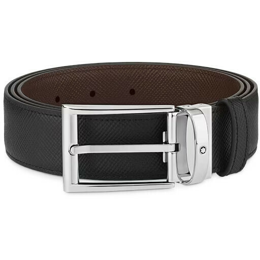 Cintura Montblanc Sartorial reversibile nero marrone 35 mm