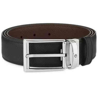 Cintura Montblanc Sartorial reversibile nero marrone 35 mm