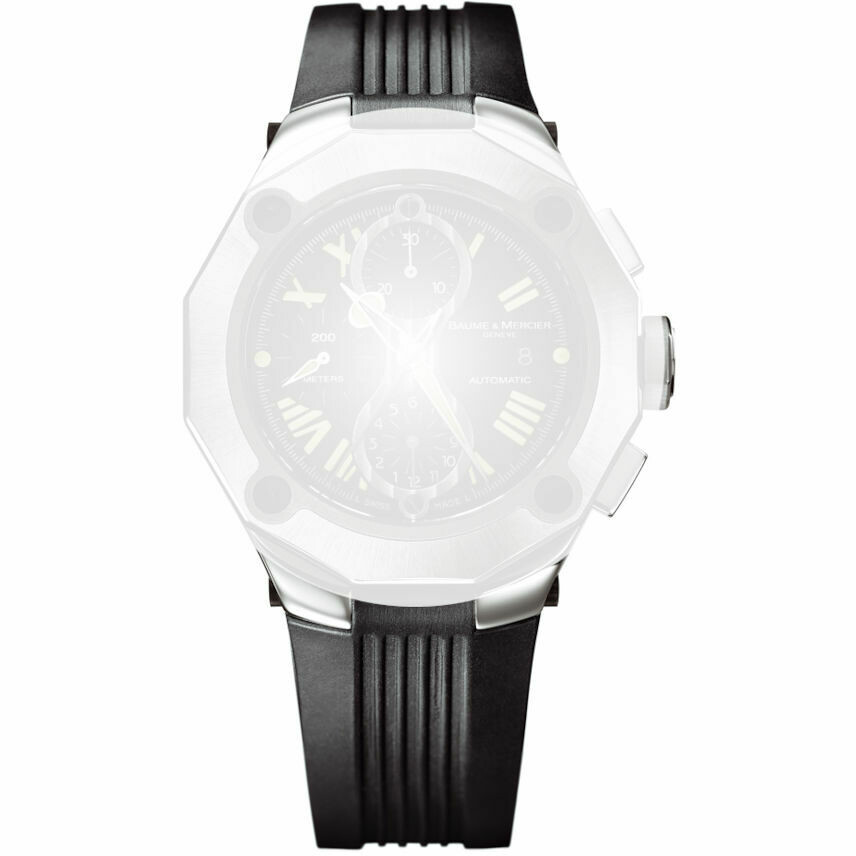 Cinturino Baume&Mercier caucciù nero per Riviera Sport 43mm