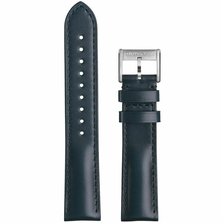 Cinturino in pelle blu originale Hamilton con fibbia ardiglione