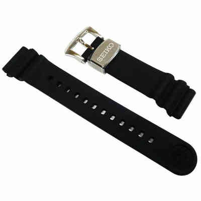 Cinturino originale Seiko in silicone nero 22MM Cinturino originale Seiko in silicone nero 22MM