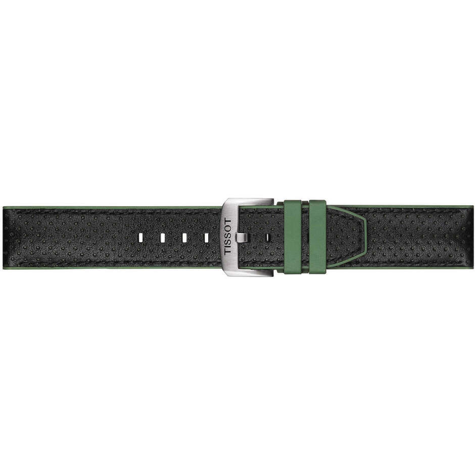 Cinturino Tissot in pelle Nero e Verde 22mm