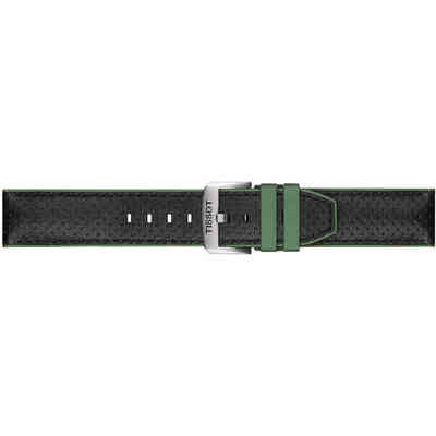 Cinturino Tissot in pelle Nero e Verde 22mm Cinturino Tissot in pelle Nero e Verde 22mm