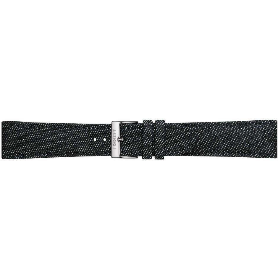 Cinturino Tissot nero in stoffa 22mm
