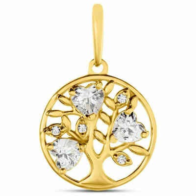 Ciondolo Albero della Vita in Oro Giallo e Zirconi Stroili Ciondolo Albero della Vita in Oro Giallo e Zirconi Stroili