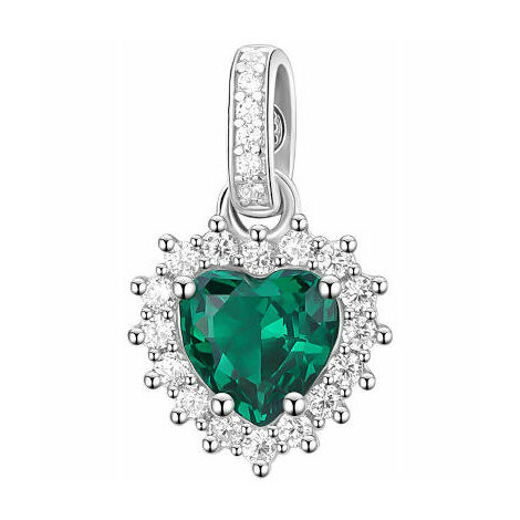 Ciondolo Brosway Fancy cuore verde e zirconi bianchi