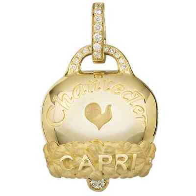 Ciondolo Chantecler Campanella della Fortuna grande in oro giallo e diamanti Ciondolo Chantecler Campanella della Fortuna grande in oro giallo e diamanti