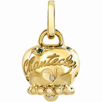 Ciondolo Chantecler Campanella grande in oro con diamanti rubini smeraldi e zaffiri Ciondolo Chantecler Campanella grande in oro con diamanti rubini smeraldi e zaffiri