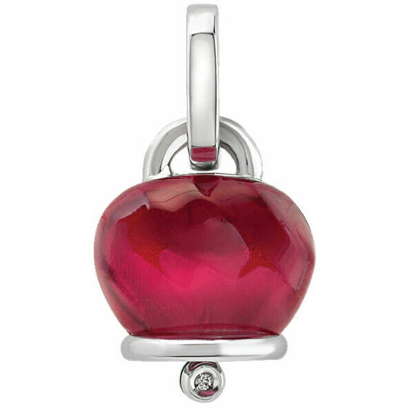 Ciondolo Chantecler Campanella in argento resina rossa con diamante