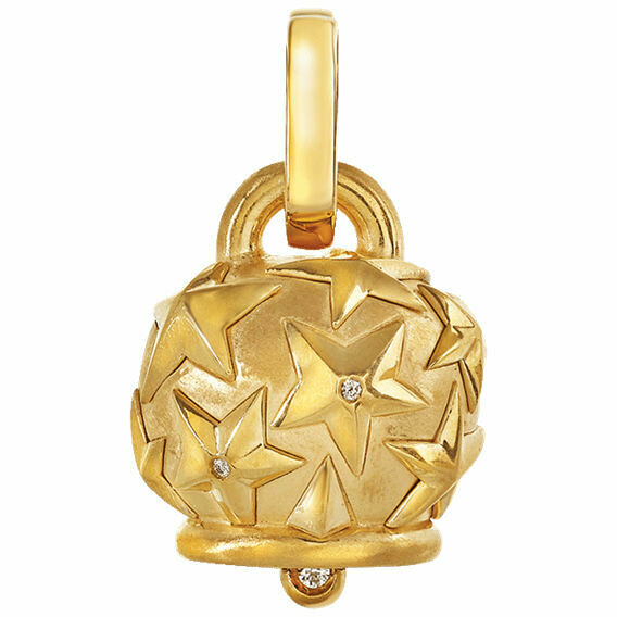 Ciondolo Chantecler Campanella Media in argento dorato e diamanti