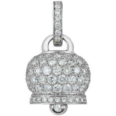 Ciondolo Chantecler Campanella Media in oro bianco e diamanti Ciondolo Chantecler Campanella Media in oro bianco e diamanti