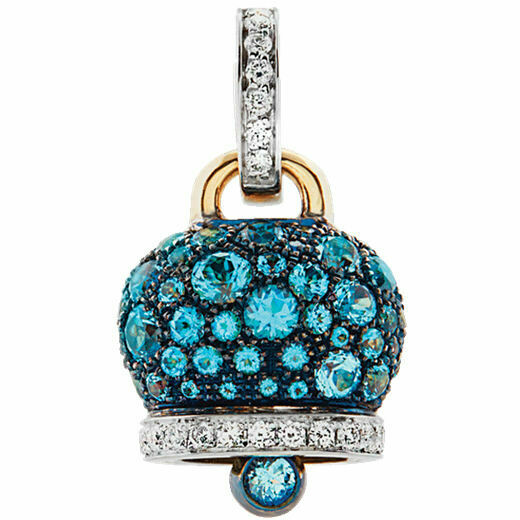 Ciondolo Chantecler Campanella media in oro diamanti e paraiba