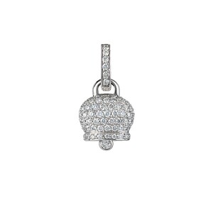 Ciondolo Chantecler Campanella micro in oro bianco e diamanti Ciondolo Chantecler Campanella micro in oro bianco e diamanti