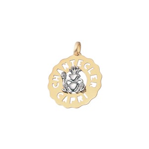 Ciondolo Chantecler Logo medio Principe Ranocchio in oro giallo e bianco 18Kt e diamanti Ciondolo Chantecler Logo medio Principe Ranocchio in oro giallo e bianco 18Kt e diamanti