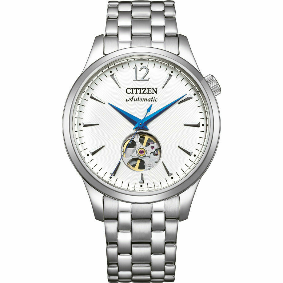 Citizen automatic steel watch with white dial