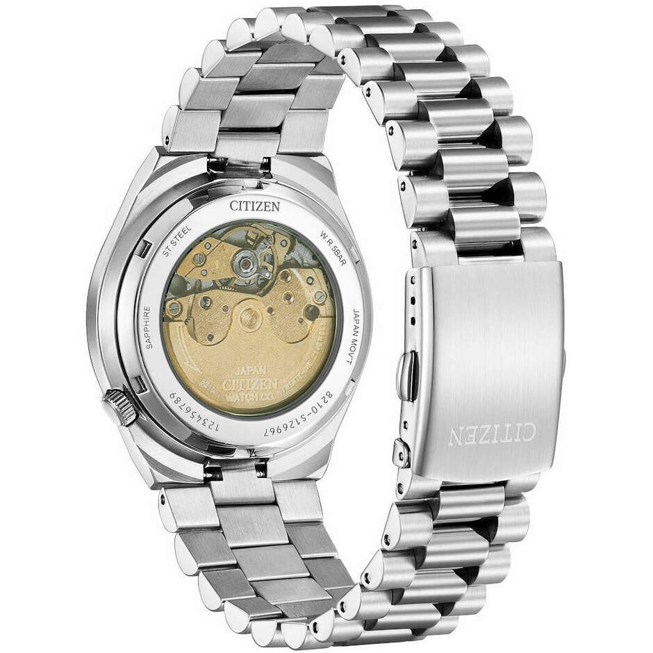 Citizen Automatic white watch with integrated bracelet