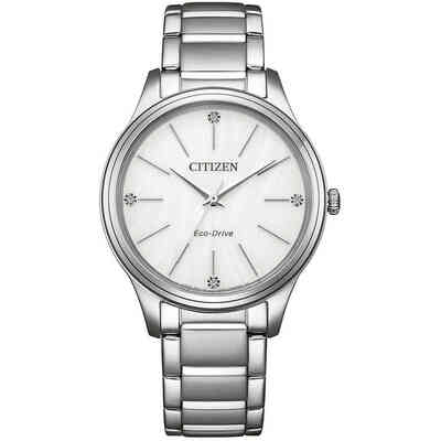 Citizen Lady Watch in White Steel
