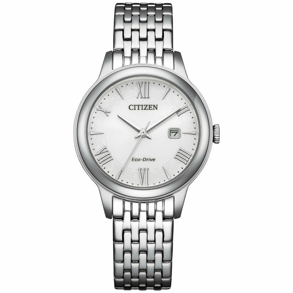Citizen Lady White Steel Only Time Watch
