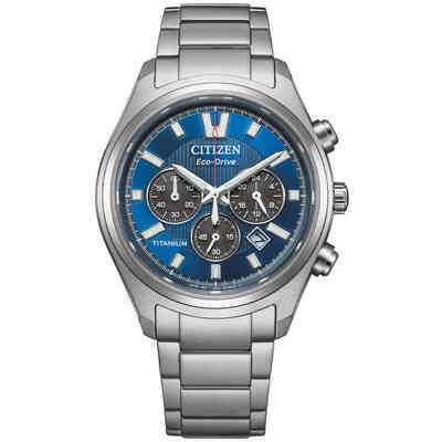 Citizen Super Titanium Chronograph Blue Watch