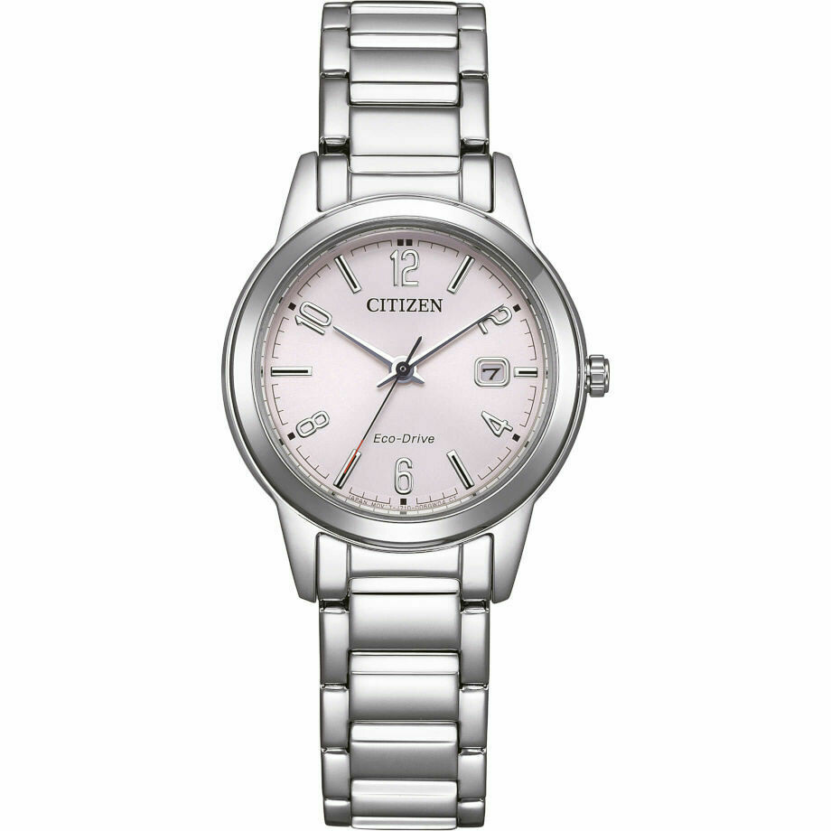 Citizen women's time-only watch in steel with pink dial
