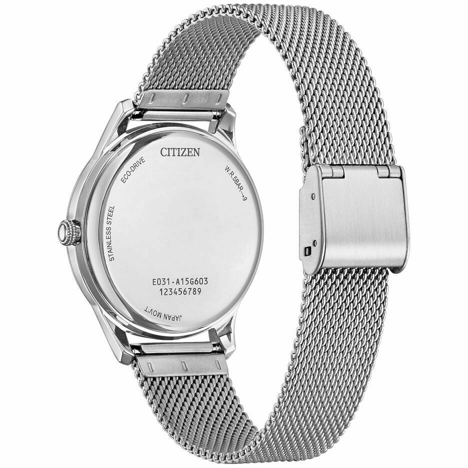 Citizen Women's Watch with White Milanese Mesh