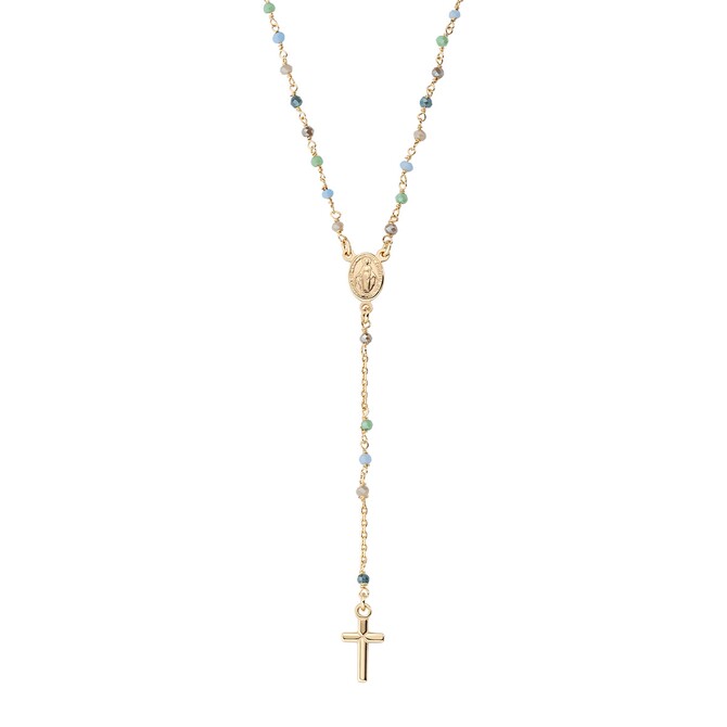 Classic Amen Rosary with Pastel Multicolor Crystals