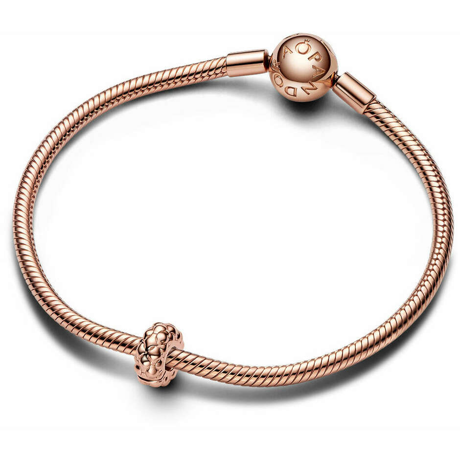 Clip Pandora Geometrica Slim placcata oro rosa