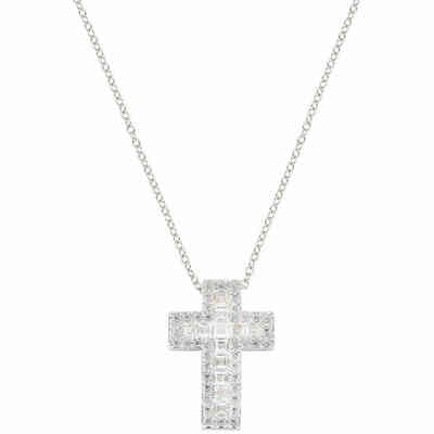 COLLANA CROCE ZIRCONI NERI AMEN - Vendita Online - Linea Gesualdi