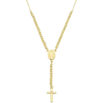 Collana Amen Rosario dorato con Sfere diamantate Collana Amen Rosario dorato con Sfere diamantate