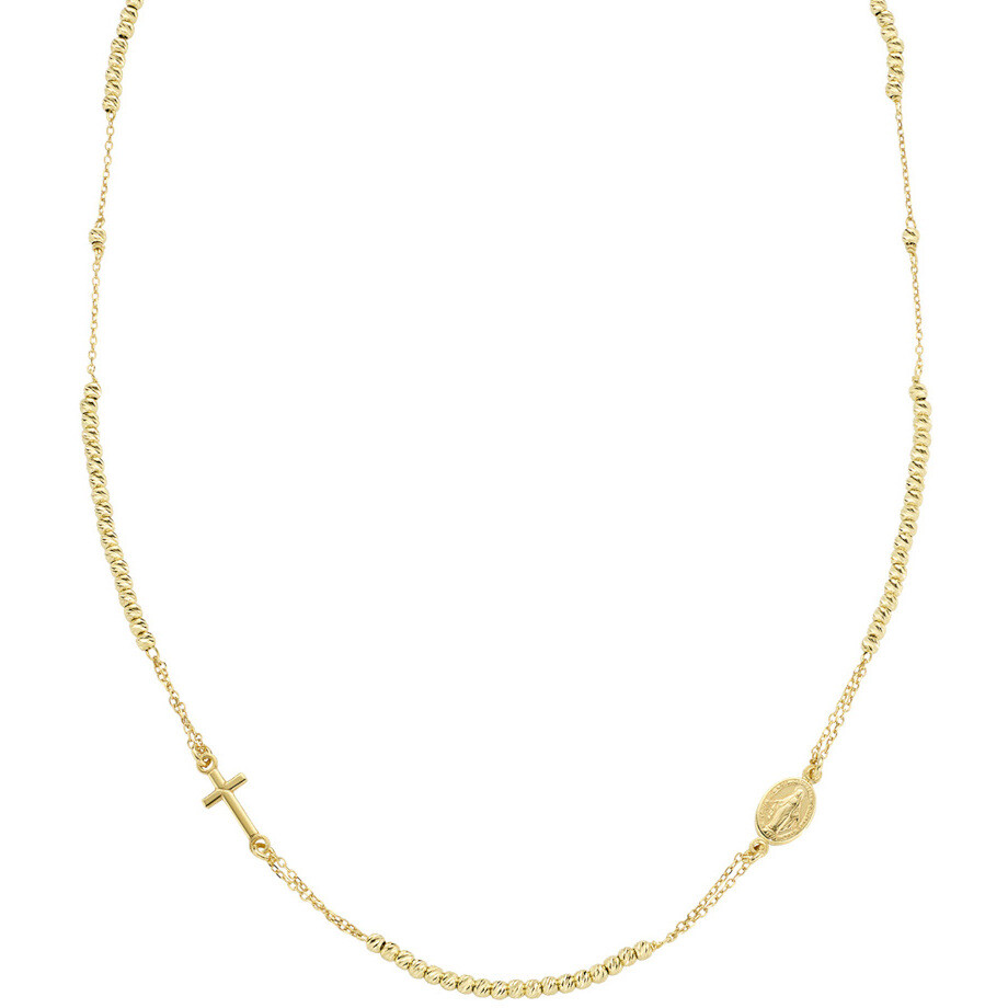 Collana Amen Rosario dorato girocollo con sfere diamantate