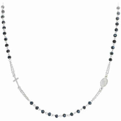 Collana Amen rosario paricollo cristalli neri Collana Amen rosario paricollo cristalli neri