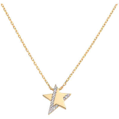 Collana Amen stella in argento dorato e zirconi bianchi Collana Amen stella in argento dorato e zirconi bianchi