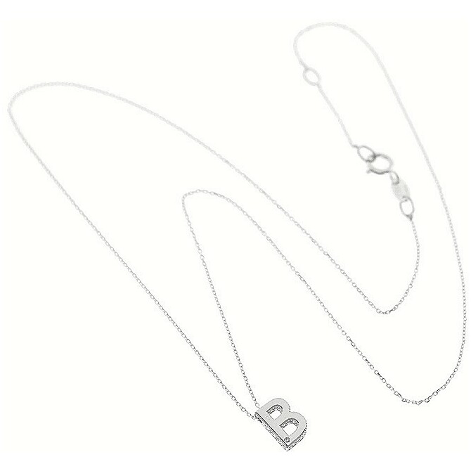Collana Bliss Lettera B in oro e diamante