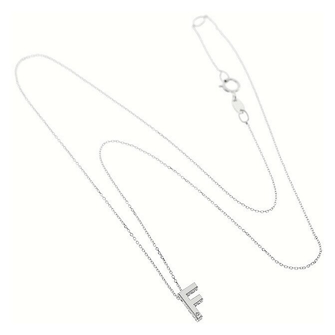Collana Bliss Lettera F in oro e diamante