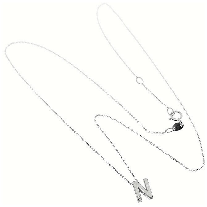 Collana Bliss Lettera N in oro e diamante