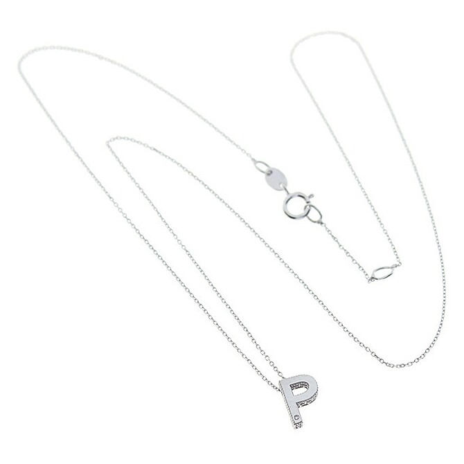 Collana Bliss Lettera P in oro e diamante