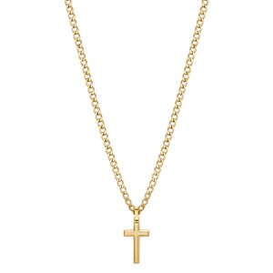 Collana Brosway Uomo INK in acciaio pvd oro pendente croce Collana Brosway Uomo INK in acciaio pvd oro pendente croce