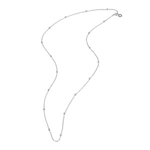 Collana Chantecler con sferette cm 80 in oro bianco