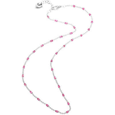 Collana Chantecler in argento e smalto rosa 42 cm Collana Chantecler in argento e smalto rosa 42 cm