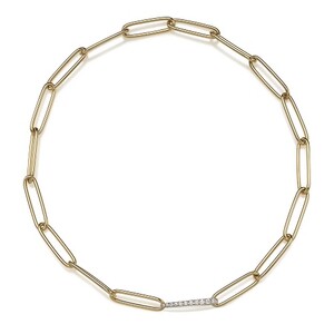 Collana Chantecler Logo maglie ovali in oro giallo e diamanti Collana Chantecler Logo maglie ovali in oro giallo e diamanti