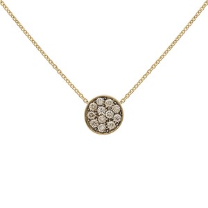 Collana Chantecler Paillettes in oro giallo pavè di diamanti Champagne e smalto caramello Collana Chantecler Paillettes in oro giallo pavè di diamanti Champagne e smalto caramello