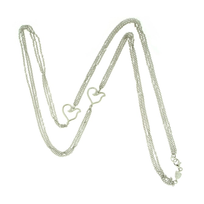 Collana Chantecler tripla in argento 80 cm