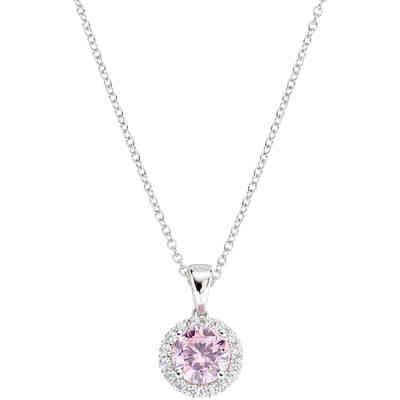 Collana da donna Amen in argento con punto luce zircone rosa Collana da donna Amen in argento con punto luce zircone rosa